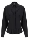 Moschino Dotted Shirt With Collar And Long Sleeves In Black