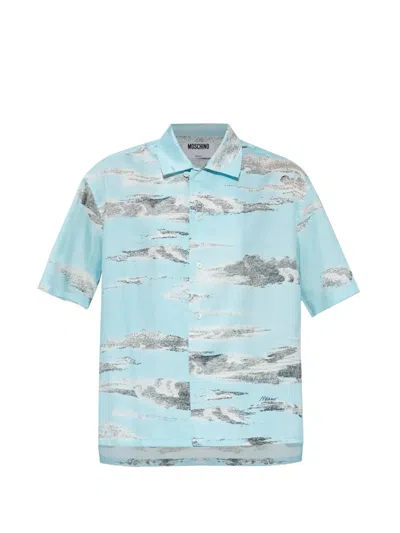 Moschino Printed Short-sleeve Shirt In Green