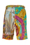 Moschino Printed Silk Bermuda Shorts In Printed