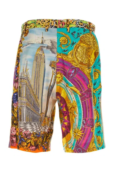 Moschino Printed Silk Bermuda Shorts