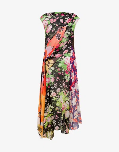 MOSCHINO PRINTED SILK GEORGETTE DRESS
