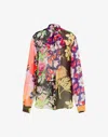 Moschino Printed Silk Georgette Shirt In Multi