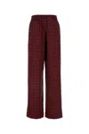 Moschino Silk Pants With Graphic Pattern