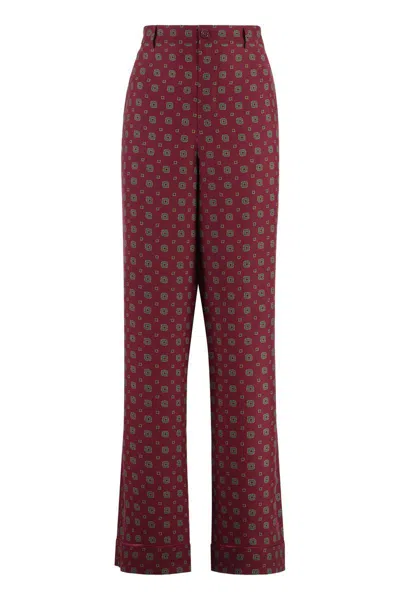 MOSCHINO MOSCHINO PRINTED SILK PANTS