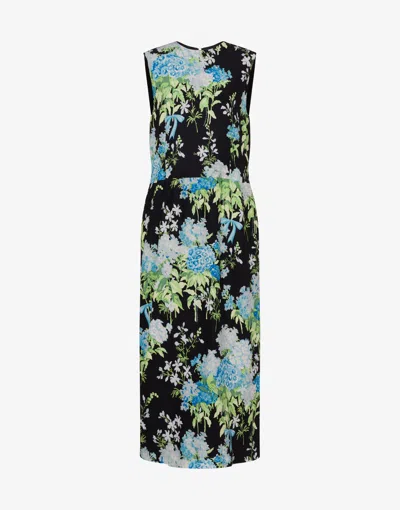 MOSCHINO PRINTED SILK SATIN DRESS
