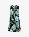 Moschino Printed Silk Satin Dress In Multi