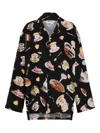 Moschino Tea Time Printed Silk Satin Shirt