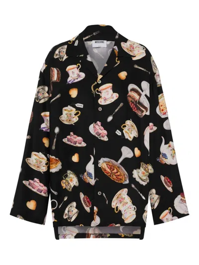MOSCHINO PRINTED SILK SHIRT