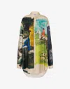 Moschino Printed Silk Twill Shirt In Multi