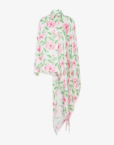 MOSCHINO PRINTED SILK TWILL SHIRT