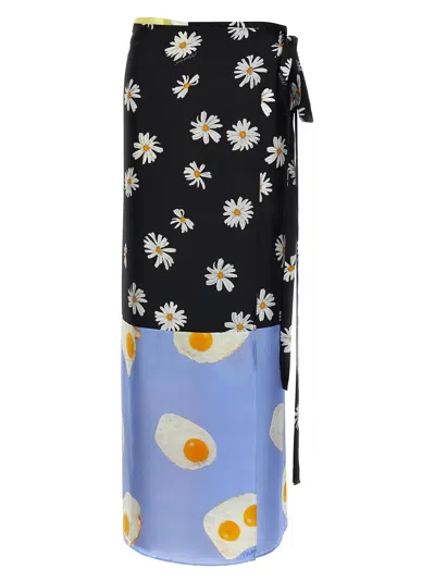 Moschino Printed Skirt Skirts In Multicolor