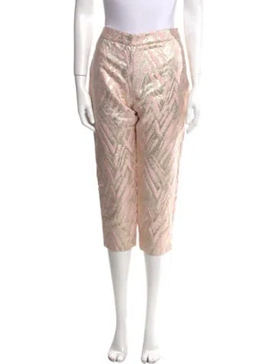 Pre-owned Moschino Printed Straight Leg Pants W/ Tags