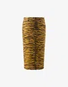 Moschino Printed Stretch Cotton Gabardine Skirt In Brown