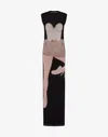 Moschino Ballerina Print Maxi Tulle Dress In Black