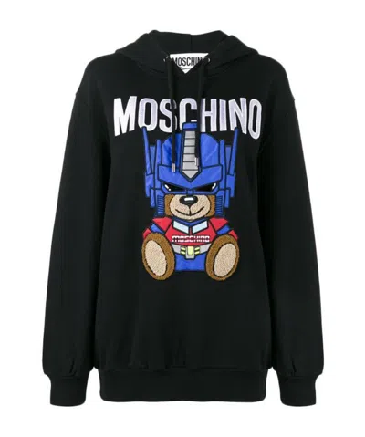 Moschino Printed Sweater In Black