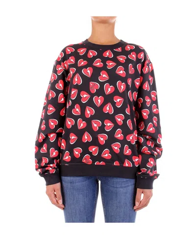 Moschino Printed Sweater In Black