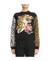 Moschino Printed Sweater In Black