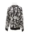 Moschino Printed Sweater In Black
