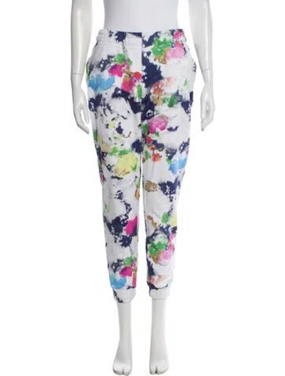 Pre-owned Moschino Printed Sweatpants In White