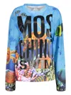 Moschino Print Sweatshirt In Blue