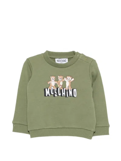 Moschino Babies' Printed Sweatshirt In Green