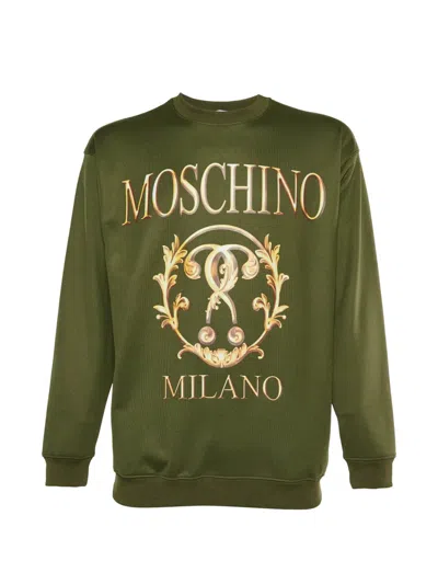 Pre-owned Moschino Printed Sweatshirt In Green