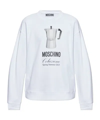 MOSCHINO MOSCHINO GRAPHIC PRINTED CREWNECK SWEATSHIRT