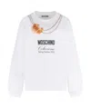 Moschino Couture Printed Cotton Sweatshirt In White