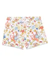 Moschino Printed Mid-length Beachwear With Elasticated Drawstring Waistband In White