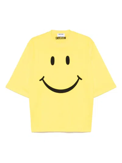 Moschino Printed T-shirt In Yellow