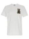 Moschino Teddy Logo Print Crewneck T-shirt In White