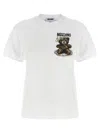 Moschino Crew Neck Graphic Print Short Sleeves Top In White