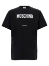 Moschino Crew Neck Graphic T-shirt With Short Sleeves In Black