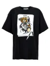 Moschino Black Printed T-shirt In Black