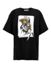 Moschino Black Printed T-shirt In Black