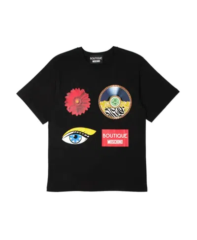 Moschino Printed T-shirt In Black