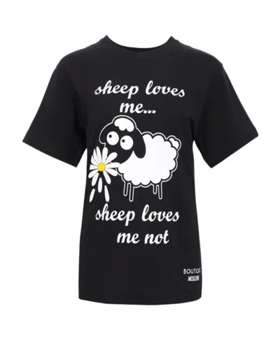 Moschino Printed T-shirt In Black