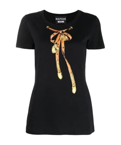 Moschino Printed T-shirt In Black