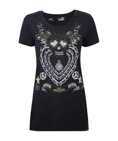 Moschino Printed T-shirt In Black