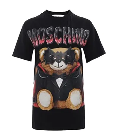 Moschino Printed T-shirt In Black