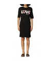 Moschino Printed T-shirt Dress In Black