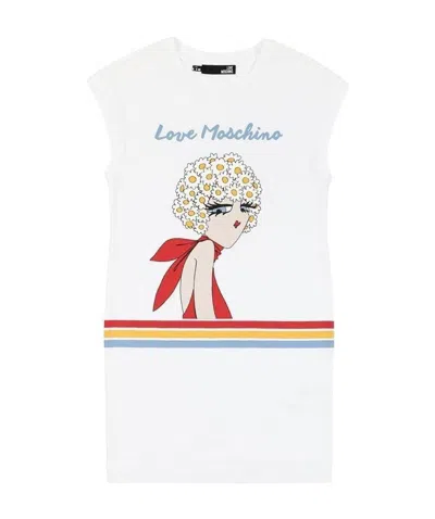 Moschino Printed T-shirt Dress In White