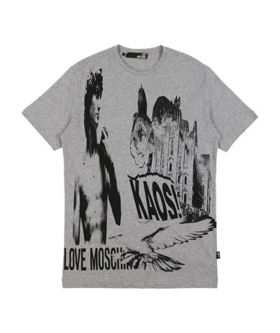 Moschino Printed T-shirt In Gray