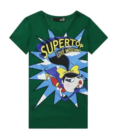 Moschino Printed T-shirt In Green