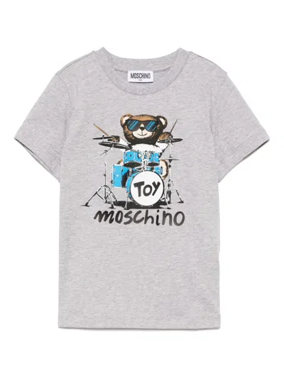 Moschino Kids' Printed T-shirt In Grey