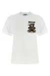 Moschino Crew Neck Graphic Print Short Sleeves Top In Multi