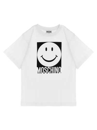 Moschino Kids' Printed T-shirt In White
