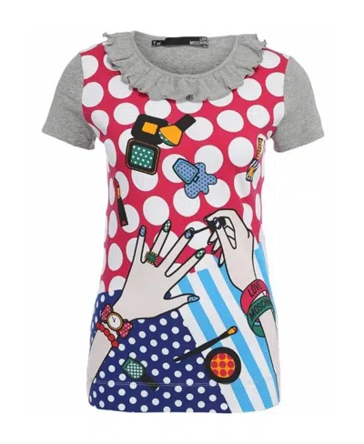 Moschino Printed T-shirt In Multicolor
