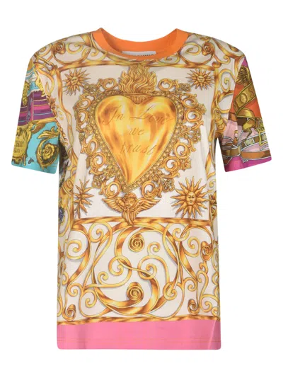 Moschino Printed T-shirt In Multicolour