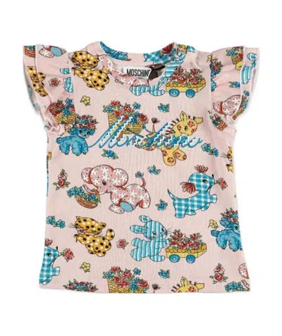 Moschino Printed T-shirt In Nude